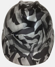 Load image into Gallery viewer, Custom Hard Hat Pearl White Midnight American Flags Hydro Dipped MSA VGard Cap Style
