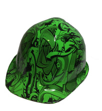 Load image into Gallery viewer, Custom Hard Hat Alien Green Graffiti SL Series Cap Style
