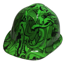 Load image into Gallery viewer, Custom Hard Hat Alien Green Graffiti SL Series Cap Style
