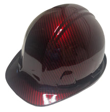 Load image into Gallery viewer, Custom Hard Hat Red Kandy Carbon Fiber Hydro Dipped SL Series Cap Style
