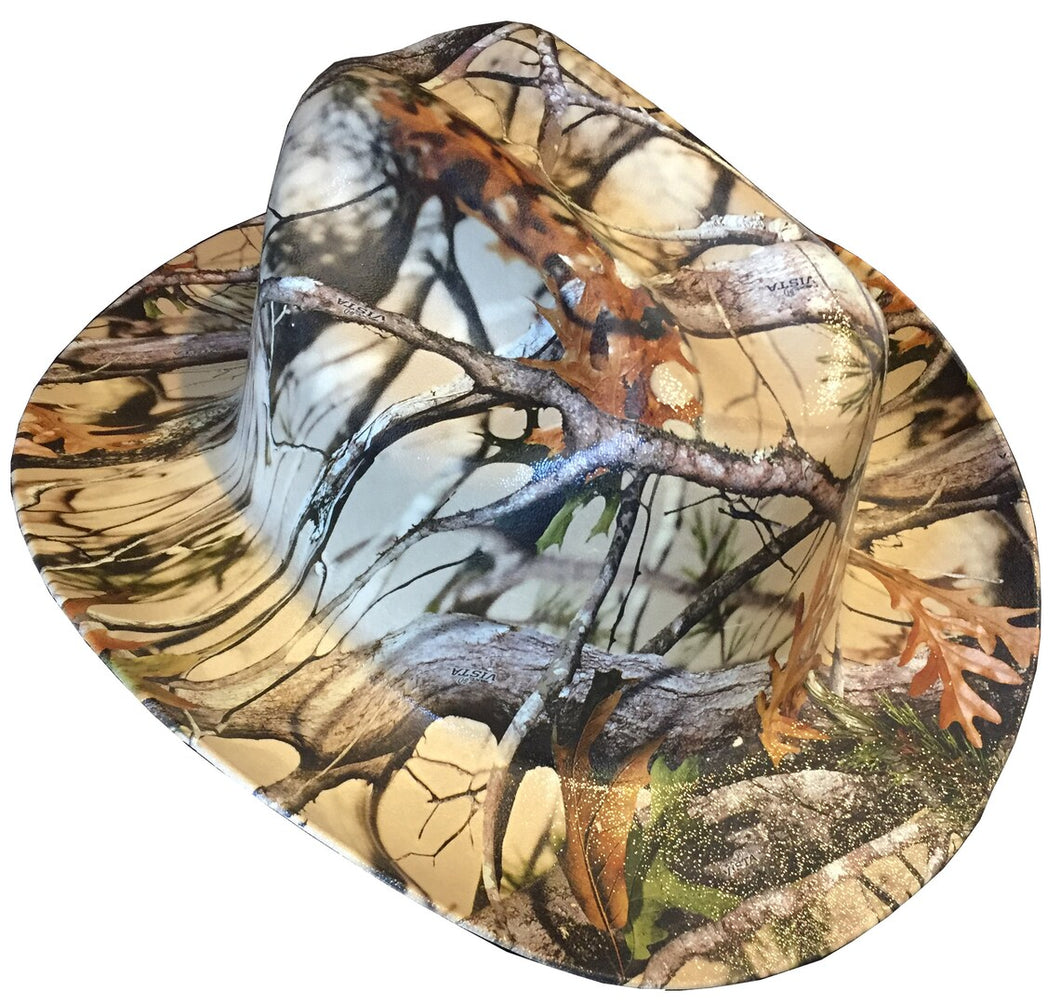 Custom Western Outlaw Hydro Dipped Tan Vista Camo Cowboy Hard Hat
