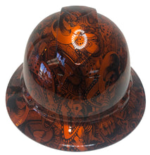 Load image into Gallery viewer, Custom Hydro Dipped Hard Hat Ridgeline Full Brim Orange Kandy Gambler
