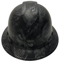 Load image into Gallery viewer, Custom Hydro Dipped Hard Hat Carbon Fiber Hades Skulls Full Brim Ridgeline
