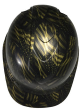 Load image into Gallery viewer, Custom Hydro Dipped Metallic Gold Negative American Flags Ridgeline Cap Style
