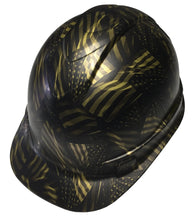 Load image into Gallery viewer, Custom Hydro Dipped Metallic Gold Negative American Flags Ridgeline Cap Style
