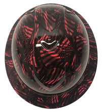 Load image into Gallery viewer, Custom Hydro Dipped Hard Hat Ridgeline Full Brim Pink Negative American Flags
