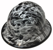Load image into Gallery viewer, Custom Hydro Dipped Hard Hat White Flames Full Brim Ridgeline
