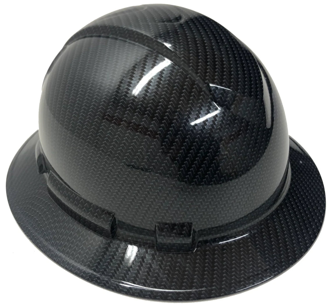Custom Hydro Dipped NEW CHROME Carbon Fiber Hard Hat Ridgeline Full Brim