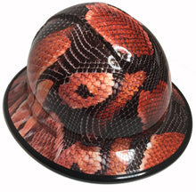 Load image into Gallery viewer, Hard Hat Ridgeline Full Brim Custom Boa Snake Skin Hydro Dipped With Black EdgeGard
