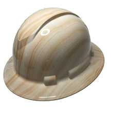 Load image into Gallery viewer, Custom Hydro Dipped Natural Woodgrain Hard Hat Ridgeline Full Brim
