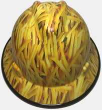 Load image into Gallery viewer, Hydro Dipped MSA Full Brim Hard Hat Custom Fries with Black EdgeGard
