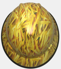 Load image into Gallery viewer, Hydro Dipped MSA Full Brim Hard Hat Custom Fries with Black EdgeGard

