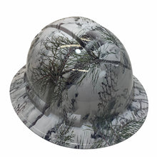 Load image into Gallery viewer, Custom Hard Hat White Thunder Ridge Camo Full Brim Ridgeline

