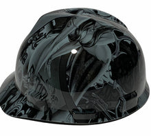 Load image into Gallery viewer, Hard Hat MSA V-Gard Cap Style Custom Gray Fantasy Chic Hydro Dipped
