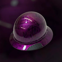 Load image into Gallery viewer, Custom $100 Dollar Bills Translucent Purple Lift DAX Carbon Fiber HDC-15KG Full Brim Hard Hat
