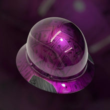 Load image into Gallery viewer, Custom $100 Dollar Bills Translucent Purple Lift DAX Carbon Fiber HDC-15KG Full Brim Hard Hat
