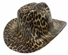 Load image into Gallery viewer, Custom Hydro Dipped Western Outlaw Cheetah Print Cowboy Hat

