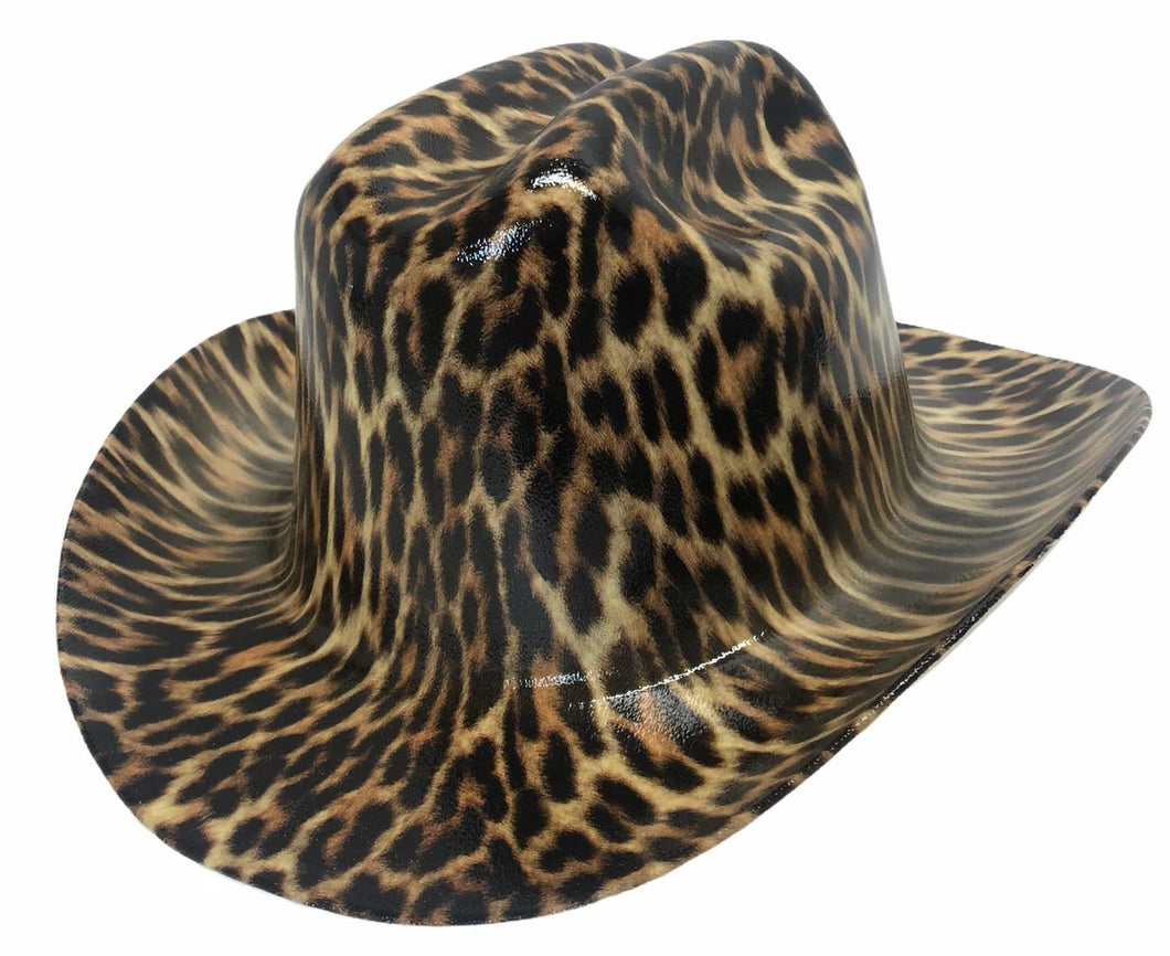 Custom Hydro Dipped Western Outlaw Cheetah Print Cowboy Hat