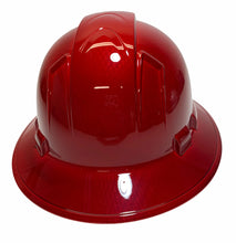 Load image into Gallery viewer, Custom Hydro Dipped Red Carbon Fiber Hard Hat Ridgeline Full Brim
