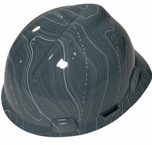 Load image into Gallery viewer, Custom Hydo Dipped Hard Hat Gray Black Ops MSA VGard Cap Style

