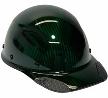 Load image into Gallery viewer, Custom Hydro Dipped Translucent Green Lift Dax Carbon Fiber HDCC-17KG Cap Style Hard Hat
