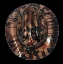 Load image into Gallery viewer, Custom Western Outlaw Copper Metallic American Flags Patriotic Series Cowboy Hat
