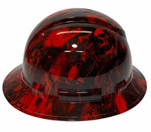 Load image into Gallery viewer, Hydro Dipped Hard Hat Ridgeline Full Brim Custom Red Bio Death

