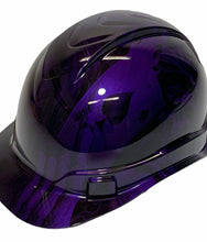 Load image into Gallery viewer, Custom Hydro Dipped Hard Hat Ridgeline Cap Style Plum Crazy Purple Ace Of Skulls
