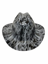 Load image into Gallery viewer, Custom Western Outlaw Hard Hat Scorching Hot Flames Cowboy Hat
