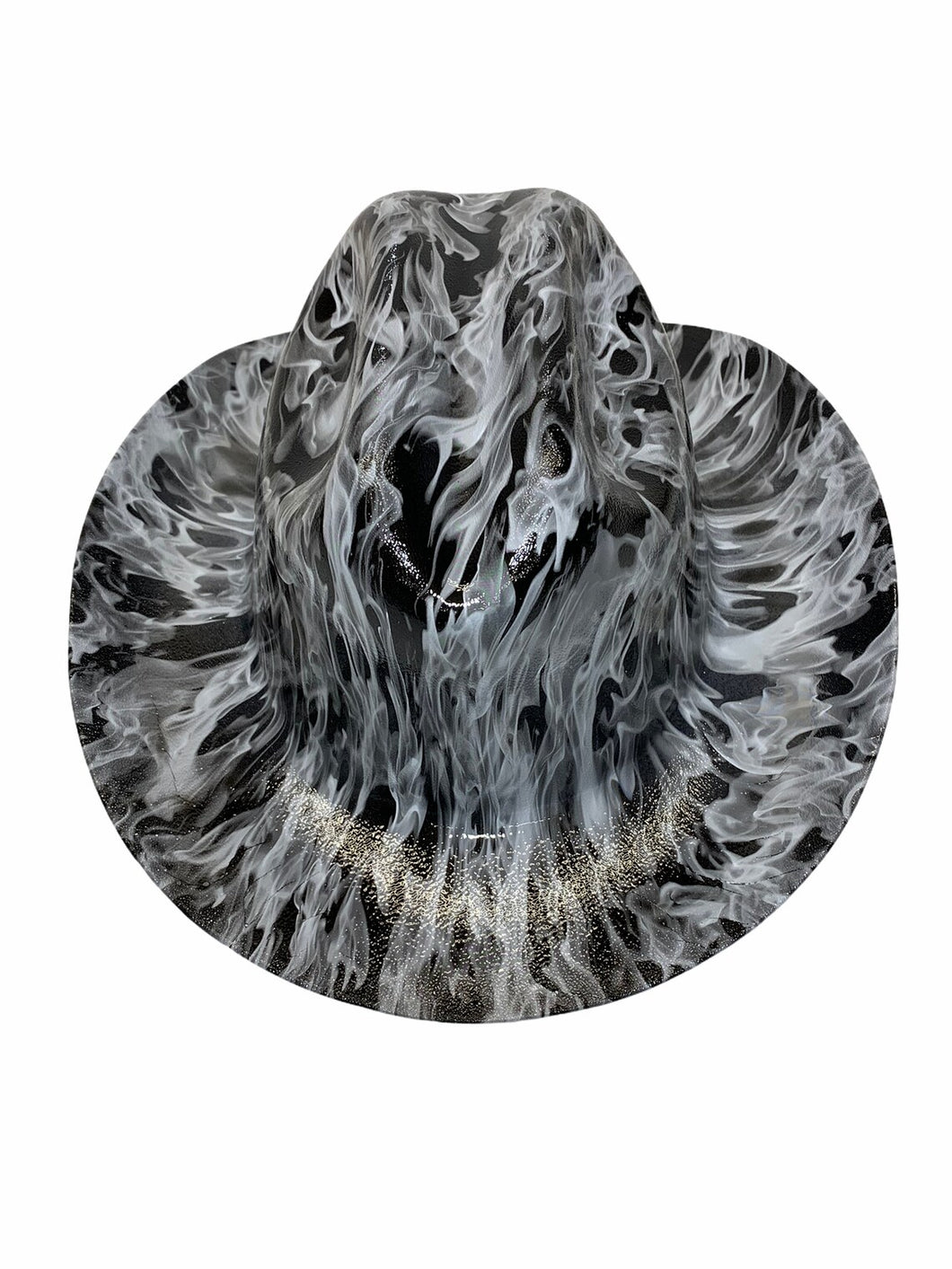 Custom Western Outlaw Hard Hat Scorching Hot Flames Cowboy Hat