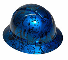 Load image into Gallery viewer, Custom Hard Hat Ridgeline Full Brim Light Kandy Blue Graffiti
