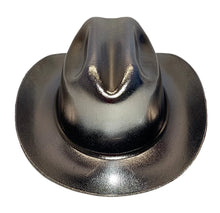 Load image into Gallery viewer, Custom Western Outlaw Chrome Over White Hard Hat

