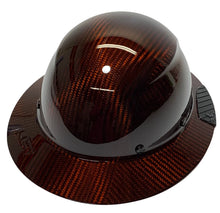 Load image into Gallery viewer, Custom Translucent Orange Lift DAX Carbon Fiber HDC-15KG Full Brim Hard Hat
