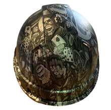 Load image into Gallery viewer, Custom Hydro Dipped Hard Hat Silver Metallic Gambler Vented Ridgeline Cap Style
