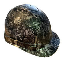 Load image into Gallery viewer, Custom Hydro Dipped Hard Hat Silver Metallic Gambler Vented Ridgeline Cap Style
