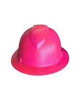 Load image into Gallery viewer, Custom Hard Hat Vented Hot Pink Carbon Fiber Hydro Dipped Full Brim Ridgeline
