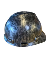 Load image into Gallery viewer, Hard Hat MSA V-Gard Cap Style Custom Hydro Dipped Negative Insanity Skulls
