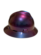 Load image into Gallery viewer, Custom Blue Purple Chameleon Hard Hat MSA V-Gard Full Brim
