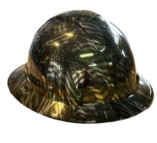 Load image into Gallery viewer, Custom Ridgeline Full Brim Hard Hat Chrome Negative Flags
