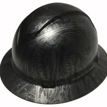 Load image into Gallery viewer, Custom Hard Hat Metallic Graphite Bio Mechanical Full Brim Ridgeline

