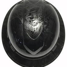 Load image into Gallery viewer, Custom Hard Hat Metallic Graphite Bio Mechanical Full Brim Ridgeline
