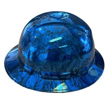 Load image into Gallery viewer, Custom Ridgeline Full Brim Hard Hat Chrome Kandy Blue Naughty Boy
