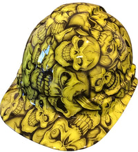 Load image into Gallery viewer, Custom Hard Hat Hi Vis Green Insanity Skulls Ridgeline Cap Style
