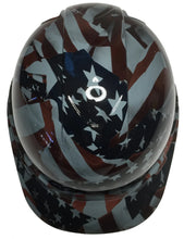 Load image into Gallery viewer, Custom Hard Hat Slate Gray American Flags Cap Style Ridgeline
