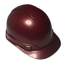 Load image into Gallery viewer, Custom Hard Hat Brandywine Red Gold Carbon Fiber Dipped Cap Style Ridgeline
