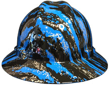 Load image into Gallery viewer, Hard Hat MSA V-Gard Full Brim Custom Blue Marble Splash
