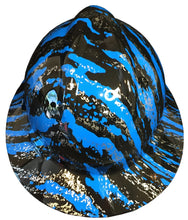 Load image into Gallery viewer, Hard Hat MSA V-Gard Full Brim Custom Blue Marble Splash
