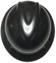 Load image into Gallery viewer, Hard Hat MSA V-Gard Full Brim Custom Hydro Dipped True Weave Carbon Fiber
