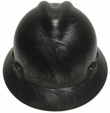 Load image into Gallery viewer, Custom Hard Hat Metallic Graphite Bio Mechanical MSA V-Gard Full Brim
