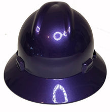Load image into Gallery viewer, Custom Painted Hard Hat Plum Crazy Purple MSA V-Gard Full Brim
